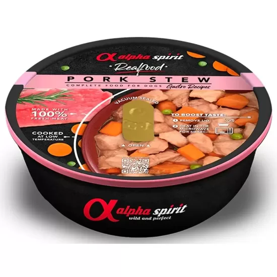 ALPHA SPIRIT Realfood sautēta cūkas gaļa ar dārzeņiem 280g